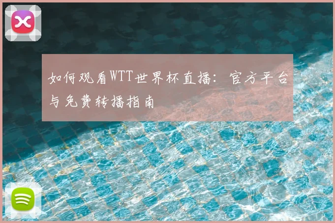 如何观看WTT世界杯直播：官方平台与免费转播指南